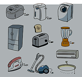 卡通家用電器圖片_卡通家用電器素材_卡通家用電器模板免費下載